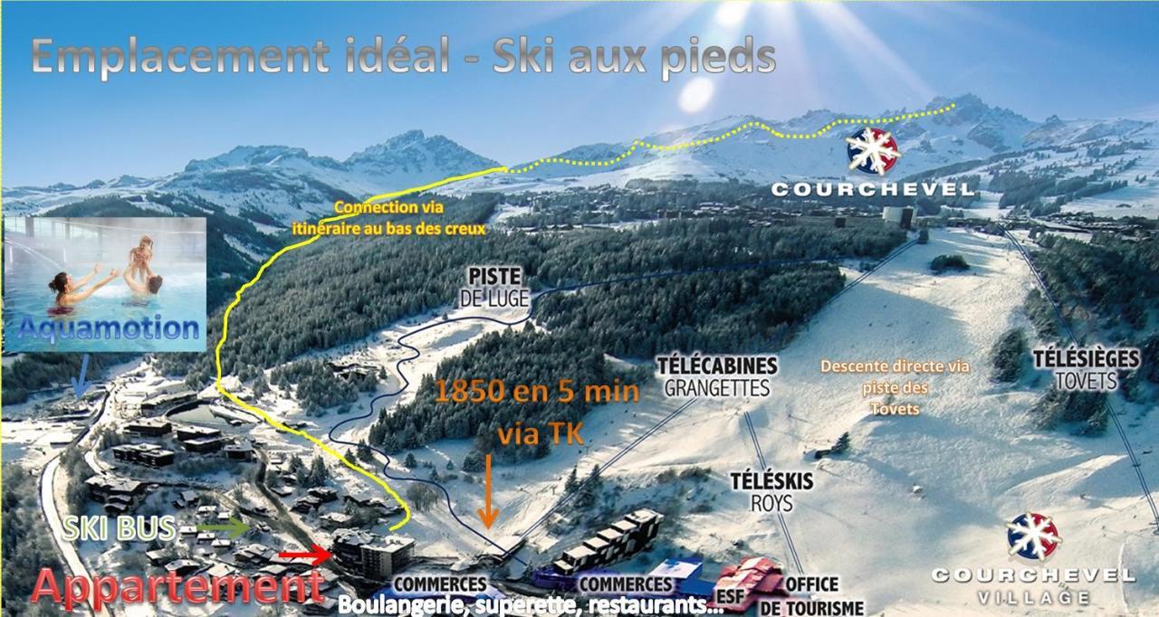 Courchevel 1550 - Veritable Ski Aux Pieds - Appartement Les Tovets T2 - 47M2 - 4P Buitenkant foto